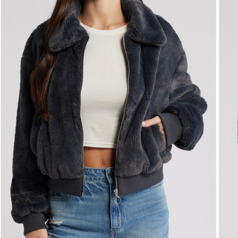 Thread & Supply Charcoal Teddy Jacket